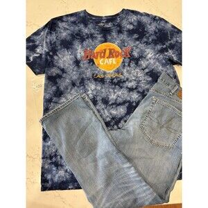 Hard Rock Cafe Las Vegas Blue Tie-Dye T-Shirt Men's Size XL
